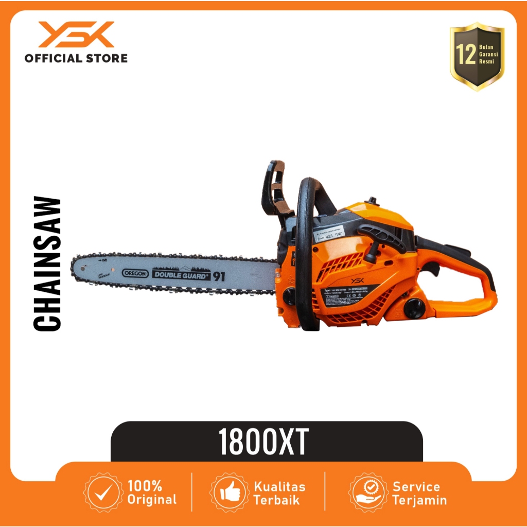 Mesin Gergaji | Chainsaw Yasuka YSK 1800 XT 16" | BAR 16 INCH | CHAINSAW YASUKA