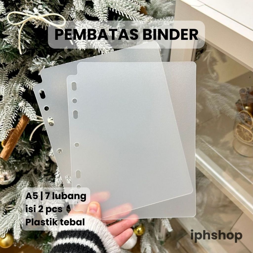 

iphshop - Divider/Board Binder A5 7 Lubang Polos | Pembatas Photocard | Per 2 Pcs | Aksesoris Binder A5