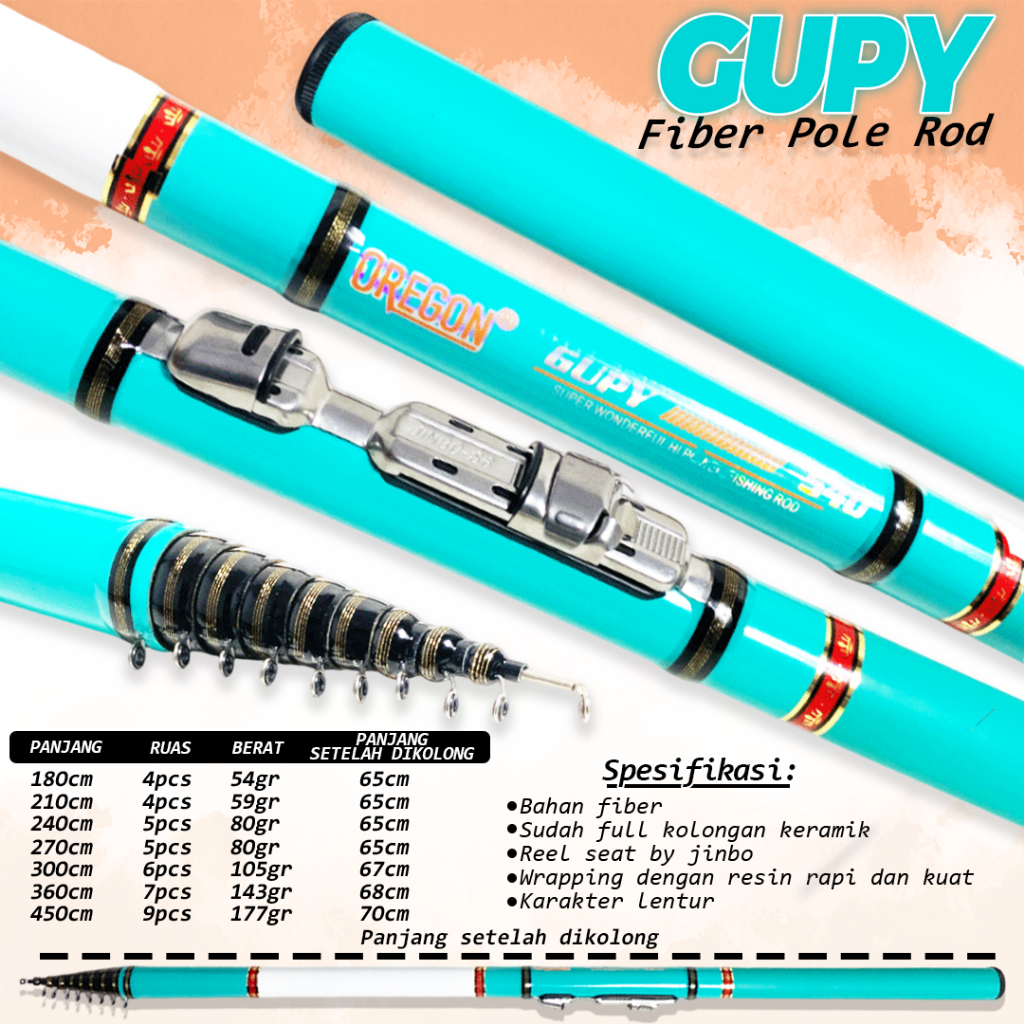 Tegek Kolong Oregon Gupy Sudah Dan Tegek Kolong Oregon Neon Pole Siap Pakai