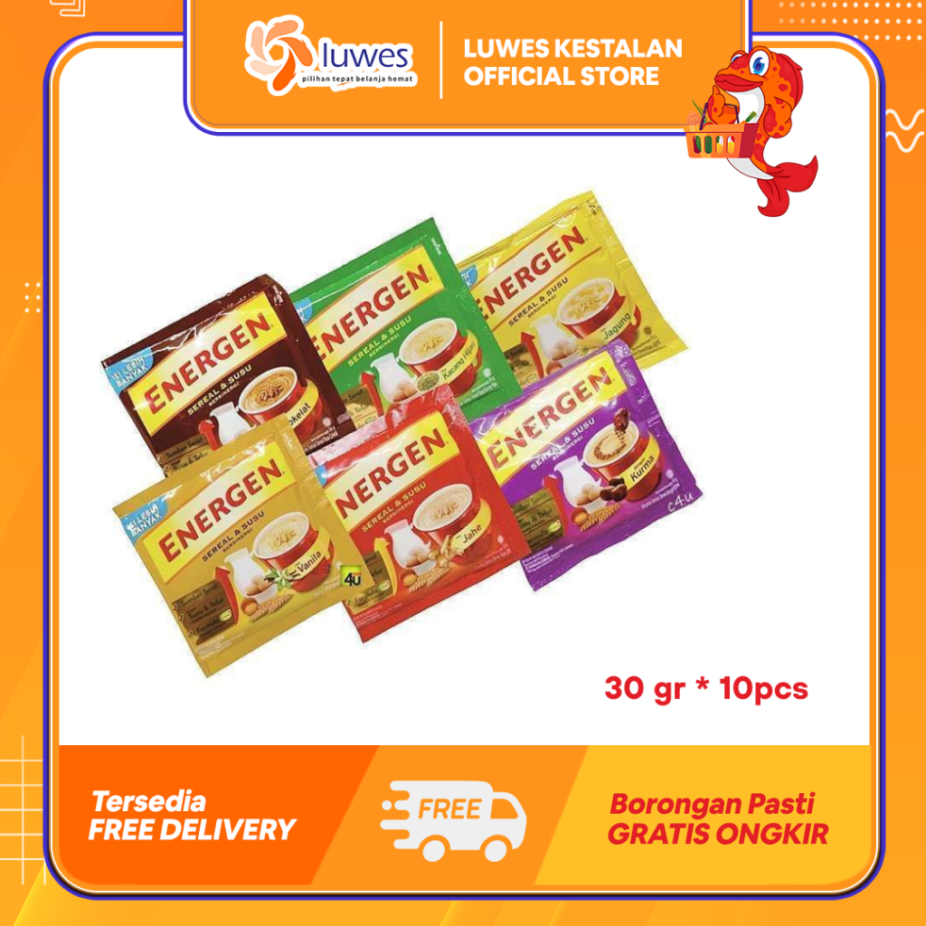 

(10 Sachet) Energen Sereal 30gr All Varian Solusi Sarapan Praktis & Bergizi