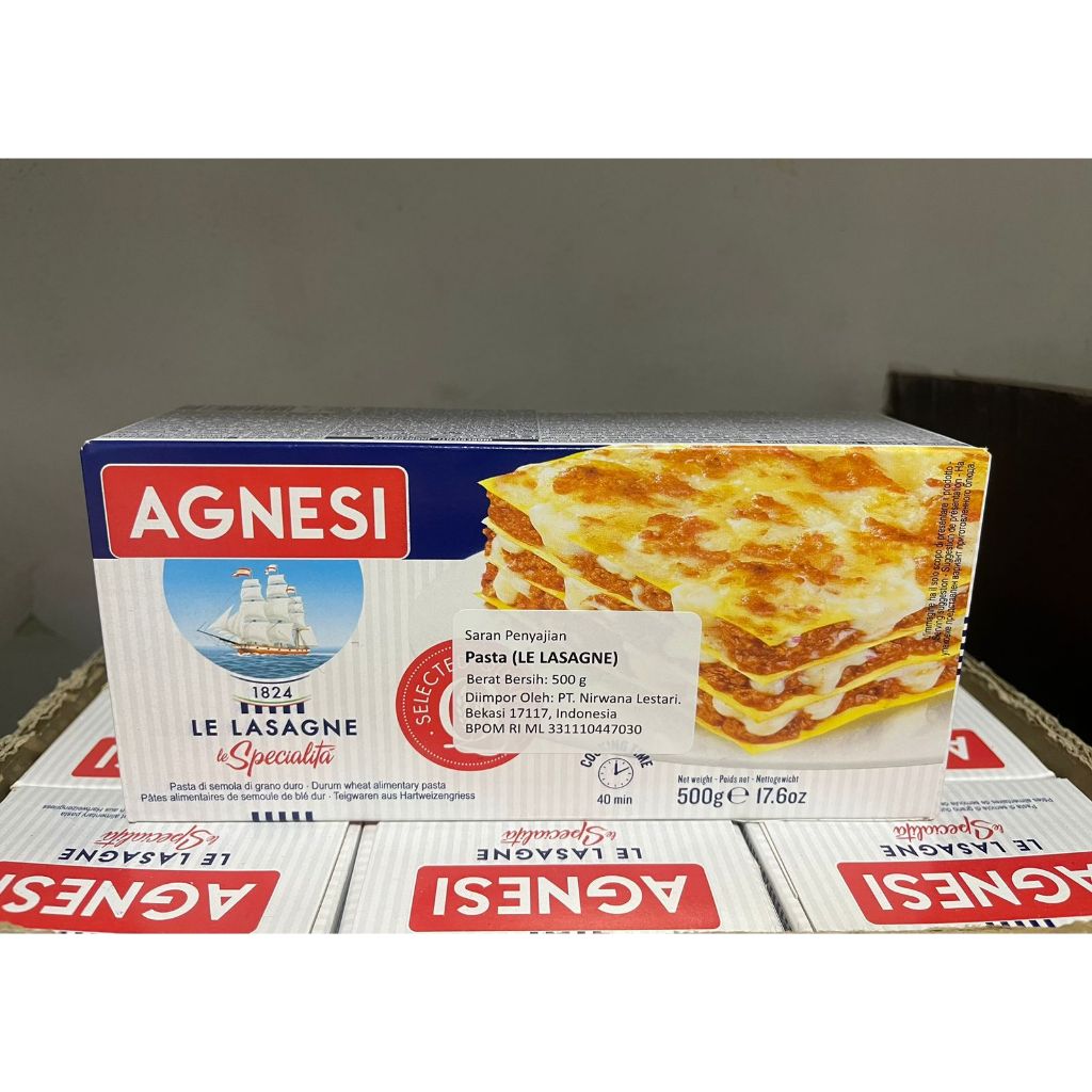 

Agnesi Le Lasagne 500gr - Kulit Pasta Lagsana -Kulit sameday/instant only