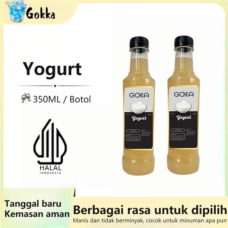 

GOKKA Sirup Minuman Rasa Yogurt 350ml Syrup / Sirup Yogurt Sertifikasi Halal