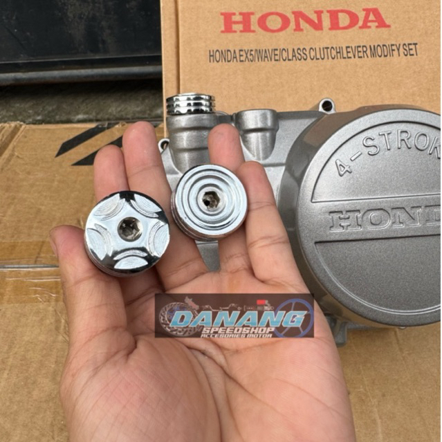 Tutup Oli Full Krum Besi Padat Model Stainlist Motif Spiner & Star CB GL MEGAPRO TIGER RX KING JUPIT
