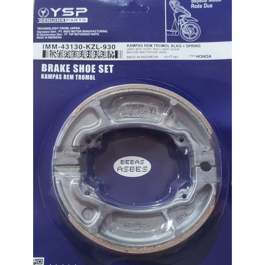KAMPAS REM BELAKANG TROMOL VARIO 110 ( KZL ) / VARIO 110 CBS / BEAT / VARIO 150 ESP / VERZA 150