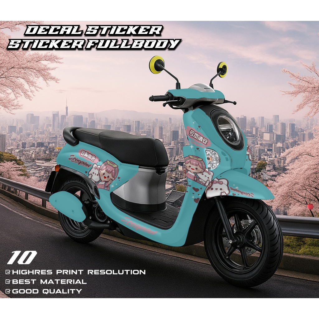 10 Decal Scoopy Full Body 2025 Stiker Scoopy Lagi Viral 2025 Decal Scoopy Full Body 2025 Striping Sc