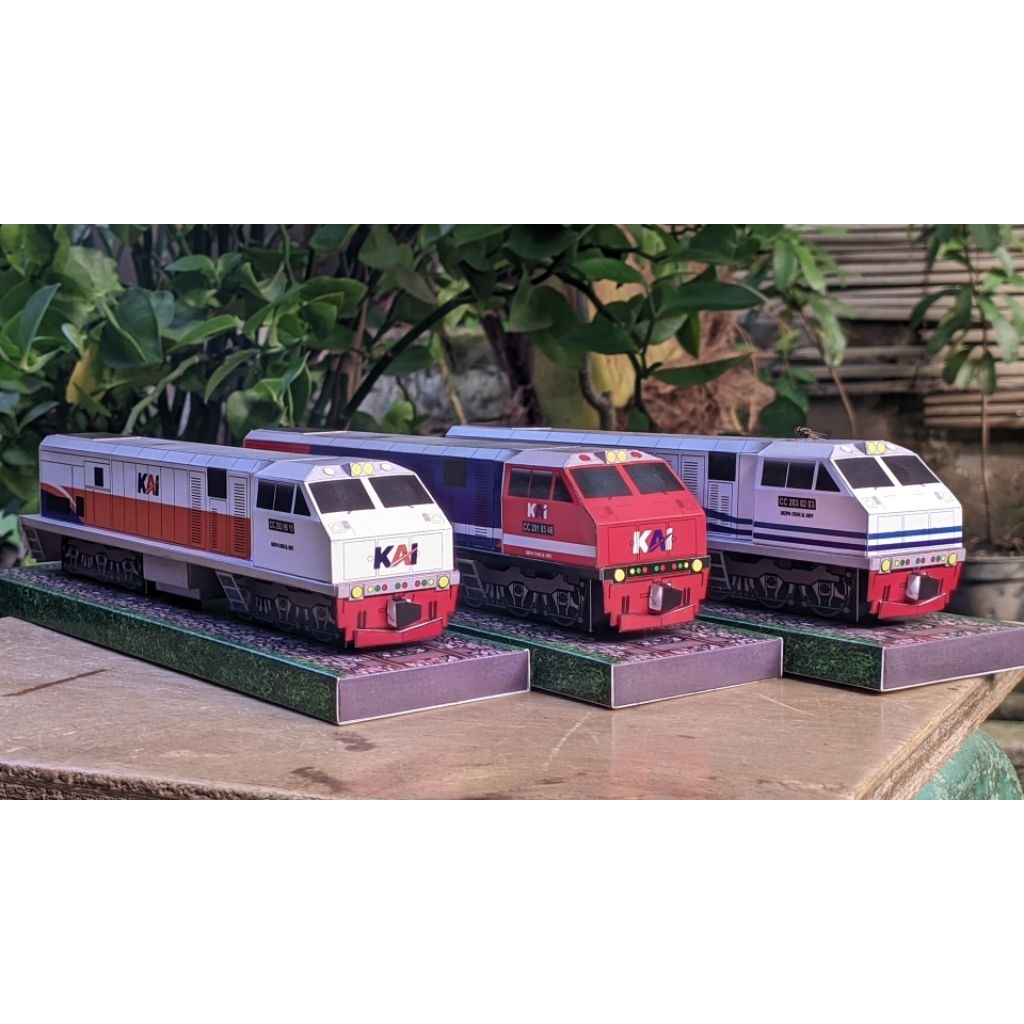 Promo Miniatur Papercraft Lokomotif CC 201 dan CC 203 SCALA 1:87 (HO)