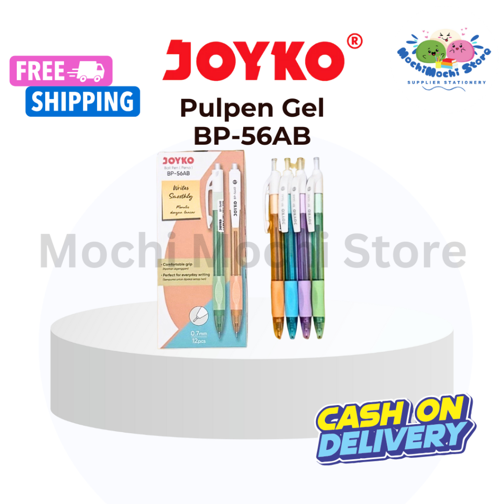 

Pulpen Gel Joyko BP-56AB | Pulpen 0.7mm | Pulpen Semi Needle Tip | Pulpen | Bollpen | Pena | Pulpen Joyko 0.7mm