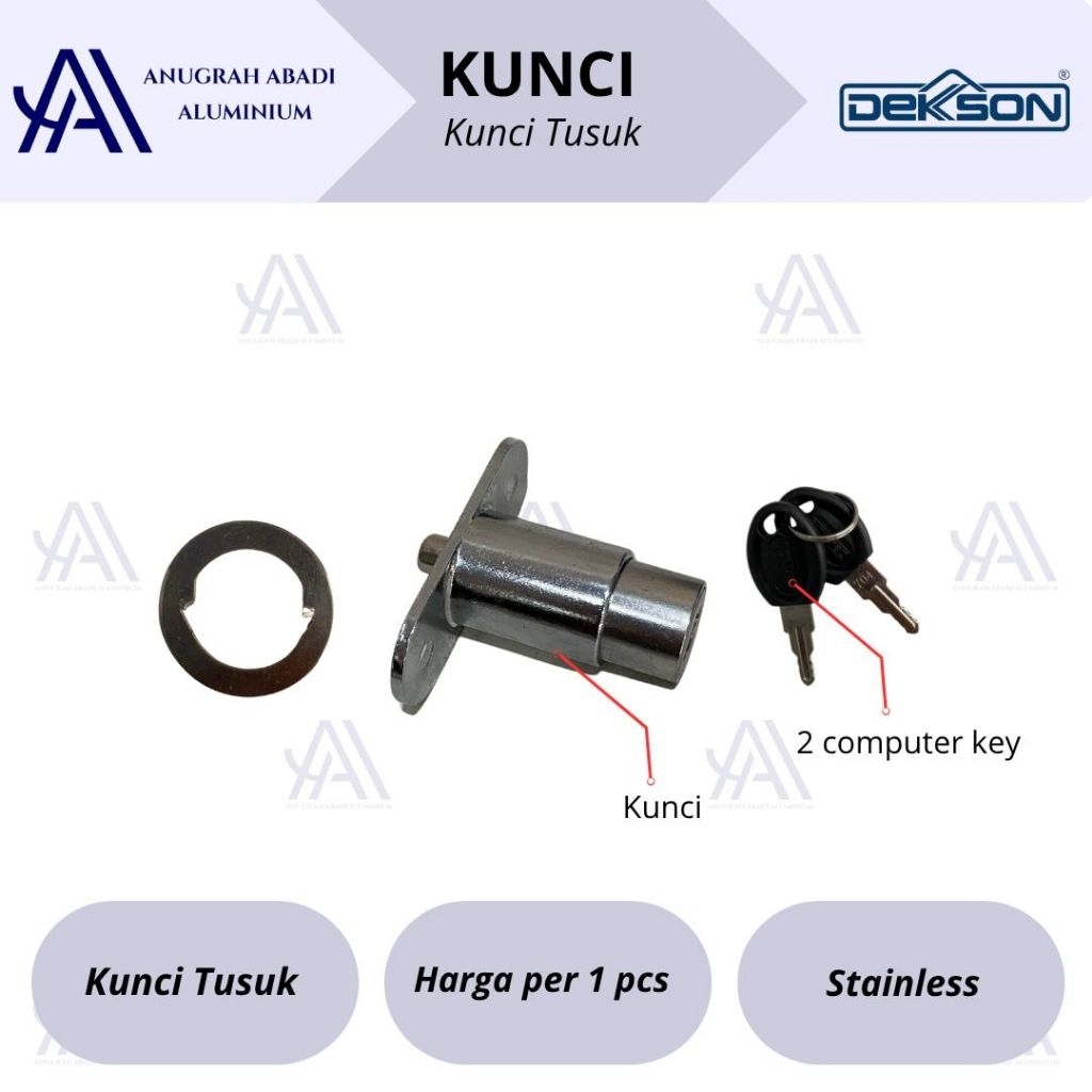 Kunci Laci Lemari Panel / Tusuk / Tekan / Pushlock PL - 105 Dekson