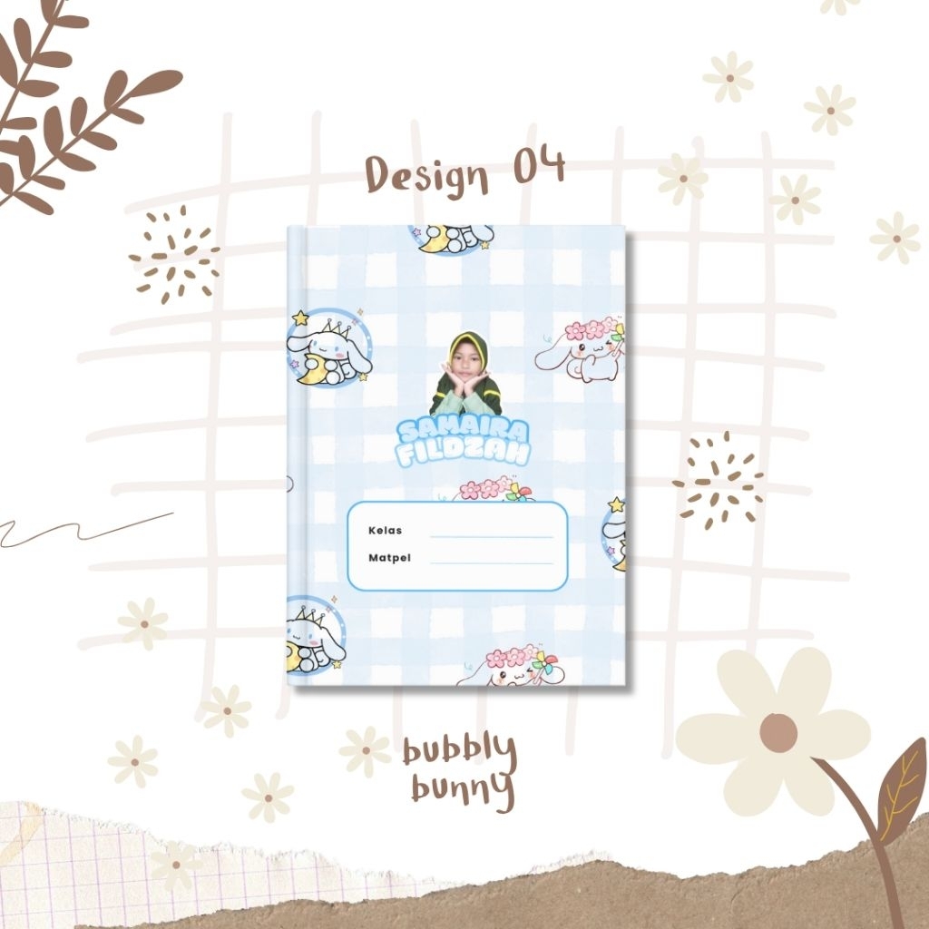 

Sampul Buku Tulis Custom Anak – Desain Karakter & Nama Sendiri