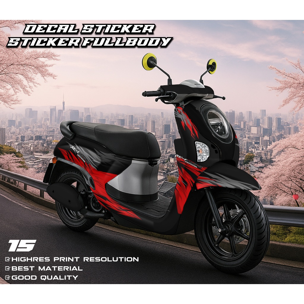 15 Decal Scoopy Full Body 2025 Stiker Scoopy Lagi Viral 2025 Decal Scoopy Full Body 2025 Striping Sc