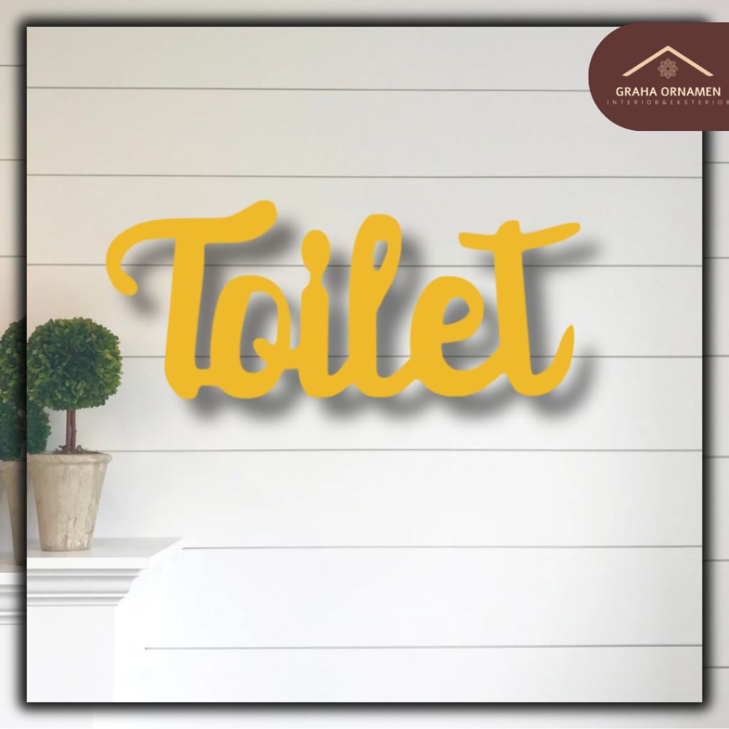 Tulisan Toilet Tulisan Toilet Timbul Tulisan Toilet Tempel Tulisan Toilet Estetik Hiasan Dinding Min