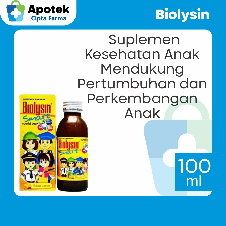 Biolysin Smart Vitamin Otak Biolisin Multivitamin Anak Lysine Vitamin A Vitamin B1 Vitamin B2 Vitami