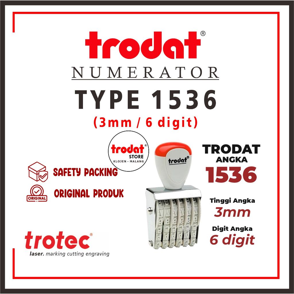 

Stempel Trodat 1536 | STEMPEL TRODAT NUMERATOR (ANGKA DAN SIMBOL BISA DIPUTAR)