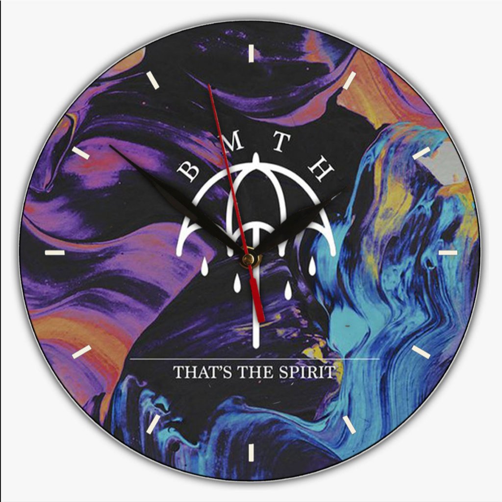 Jam Dinding BMTH Aesthetic Ruang Tamu Kayu PVC