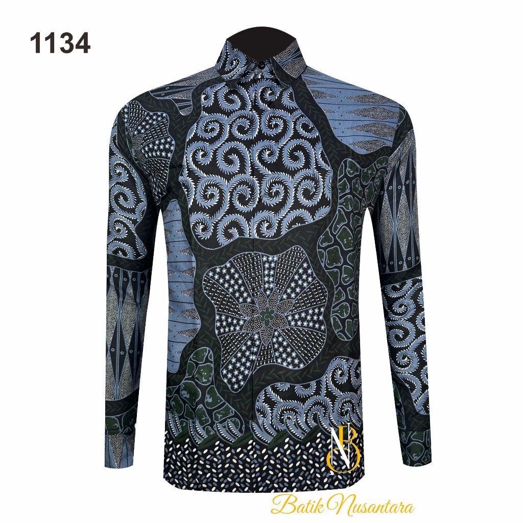 

Batik Nusantara Indonesia Kemeja Batik Slimfit Lapis Furing 1134 / Batik Pria