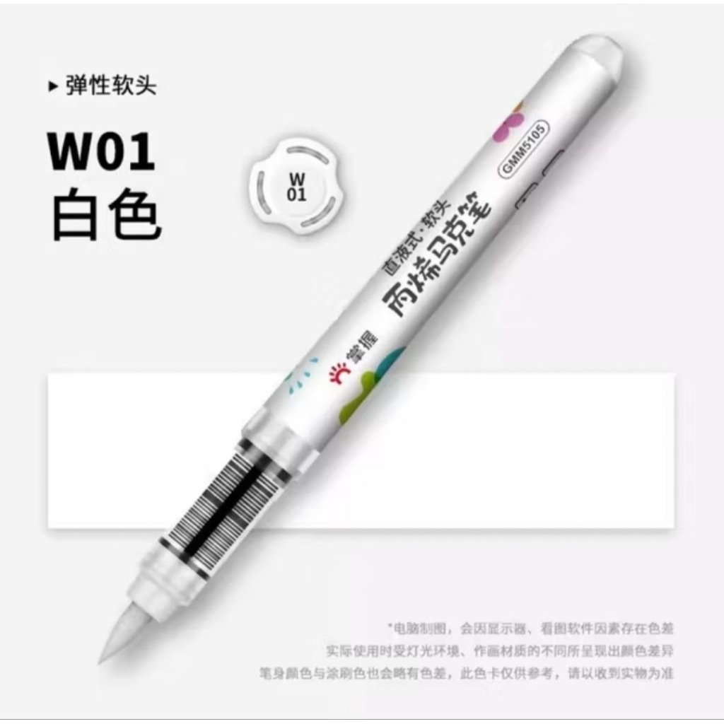

Grasp Acrylic Marker Satuan Warna Hitam dan Putih Kode GMM5105 Penebal Garis Crayon