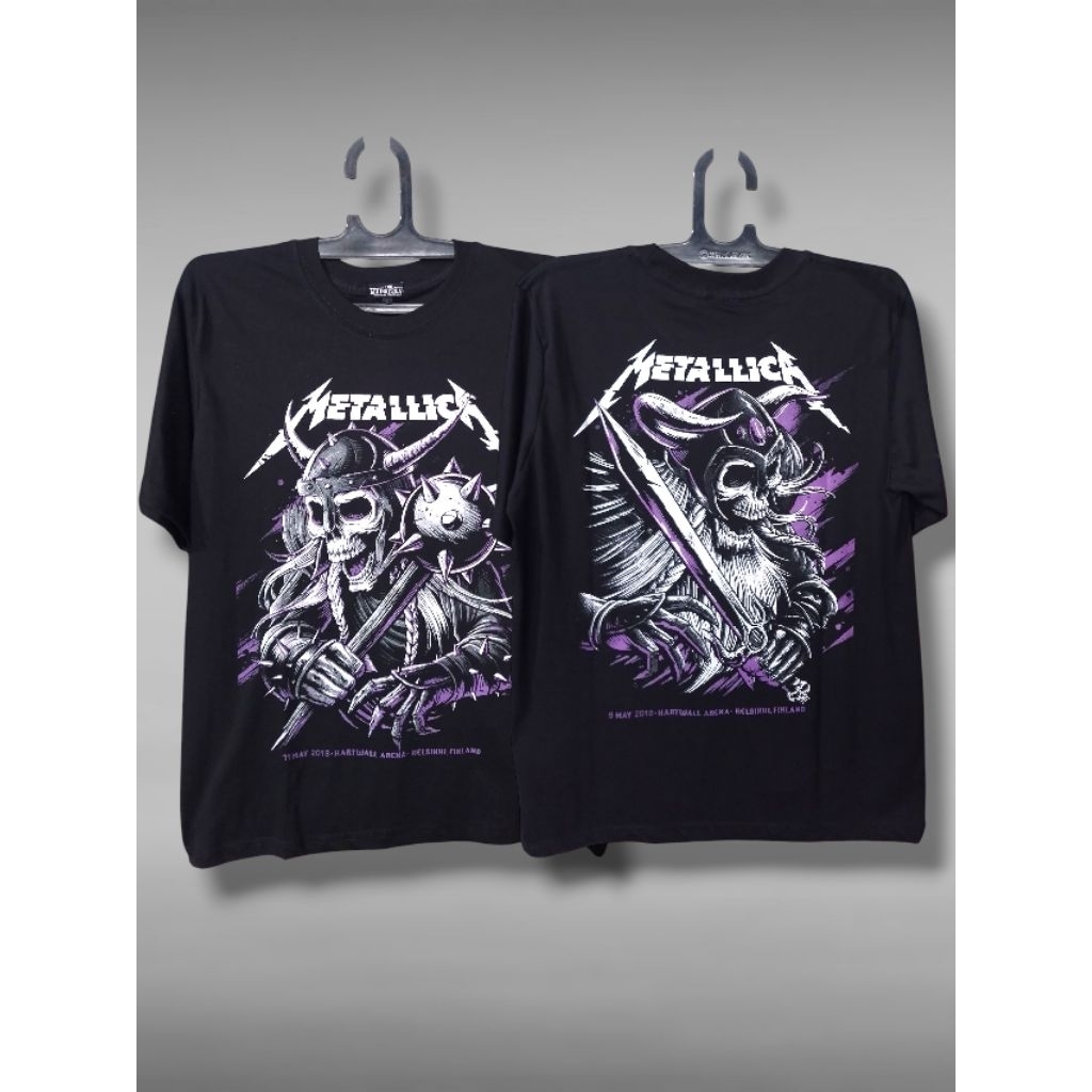 kaos METALLICA built up 24s tanpa jahitan samping