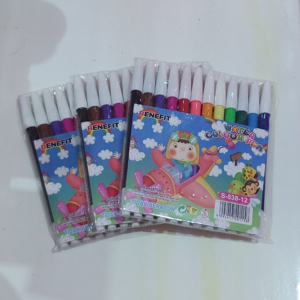 

Spidol warna warni 1 set 12 warna BENEFIT