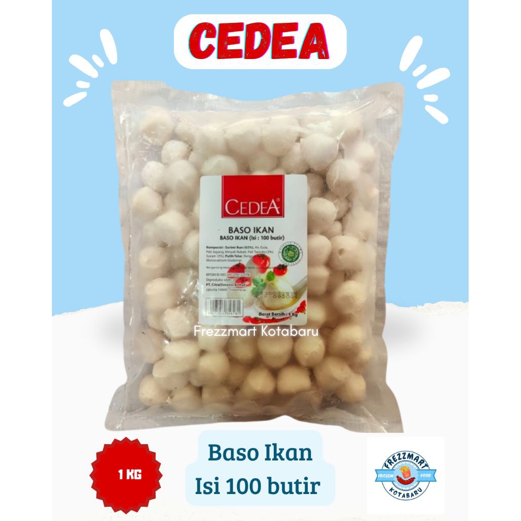 

CEDEA Baso Ikan isi 100 butir 1 KG Halal Frozen Food Fresh Pontianak - Frezzmart Kotabaru