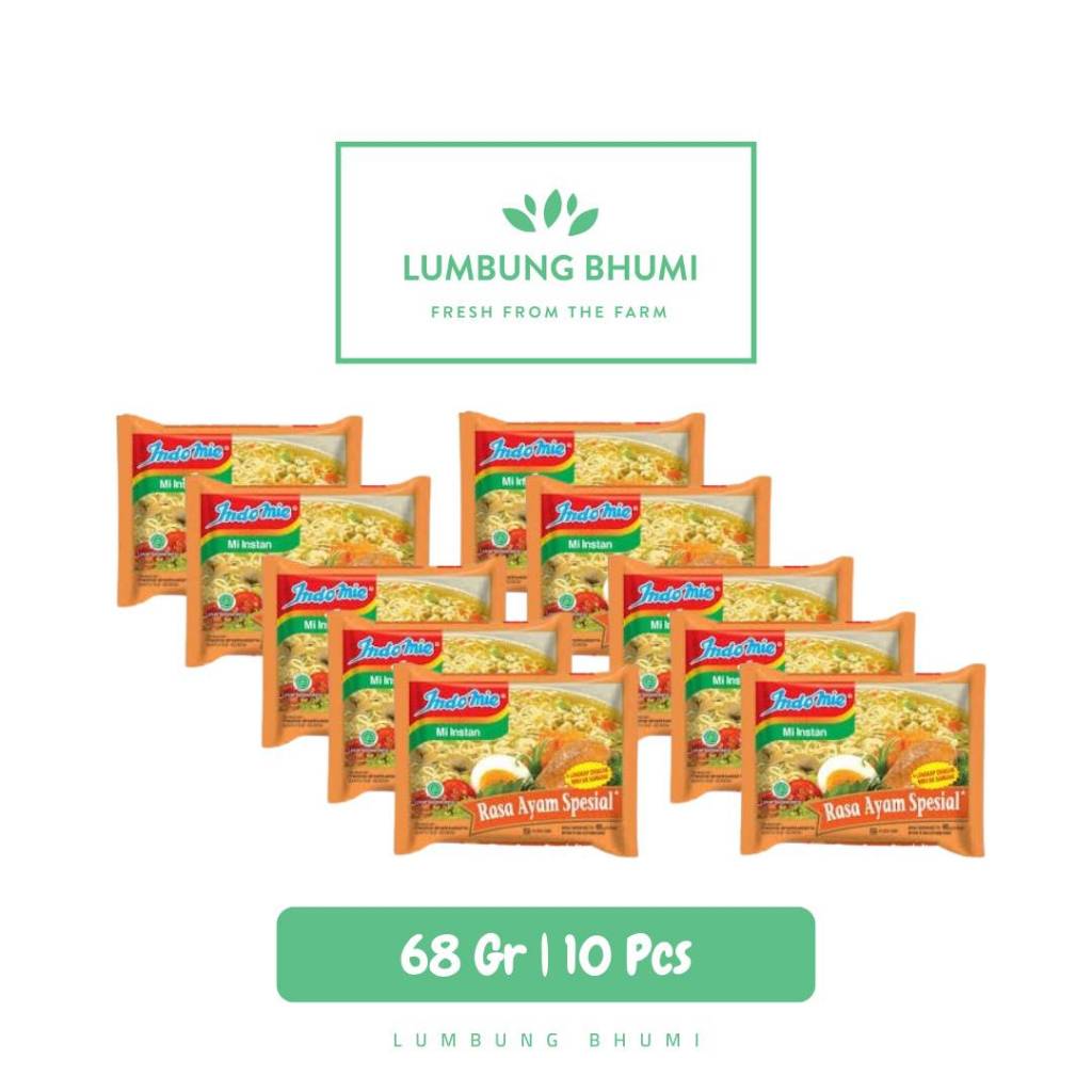 

INDOMIE Mi Ayam Spesial 68 Gr GROSIR 10 Pcs - Lumbung Bhumi