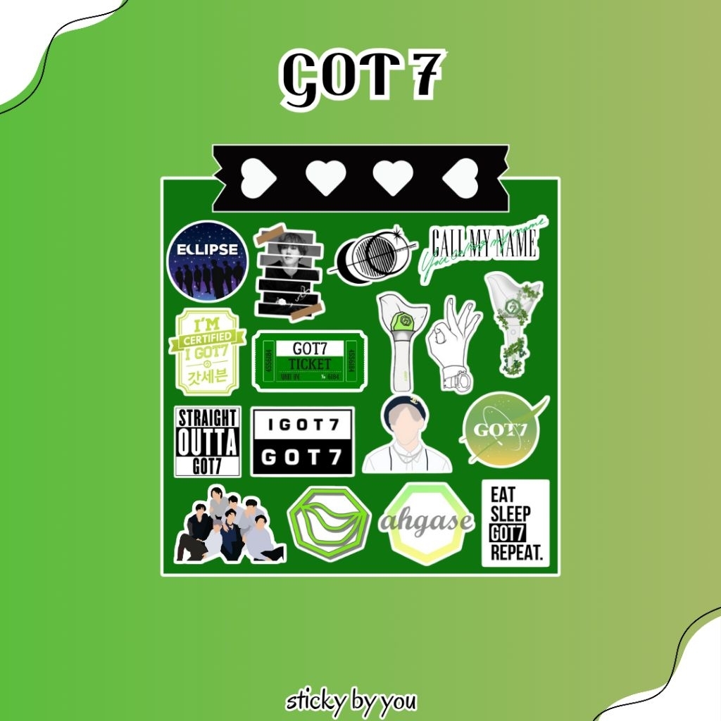 

Sticker GOT7 - Sticker Kpop - Sticker Aesthetic/Tumblr/Vinyl - Sticker Laptop/HP/dll - Gift/Merch