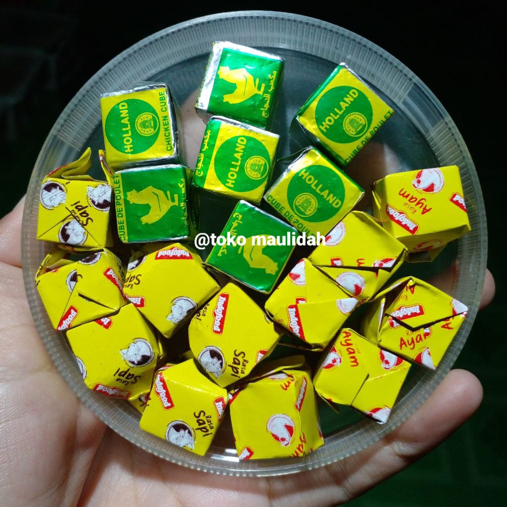 

indofood bumbu kaldu ayam dan sapi perblok 4 gram