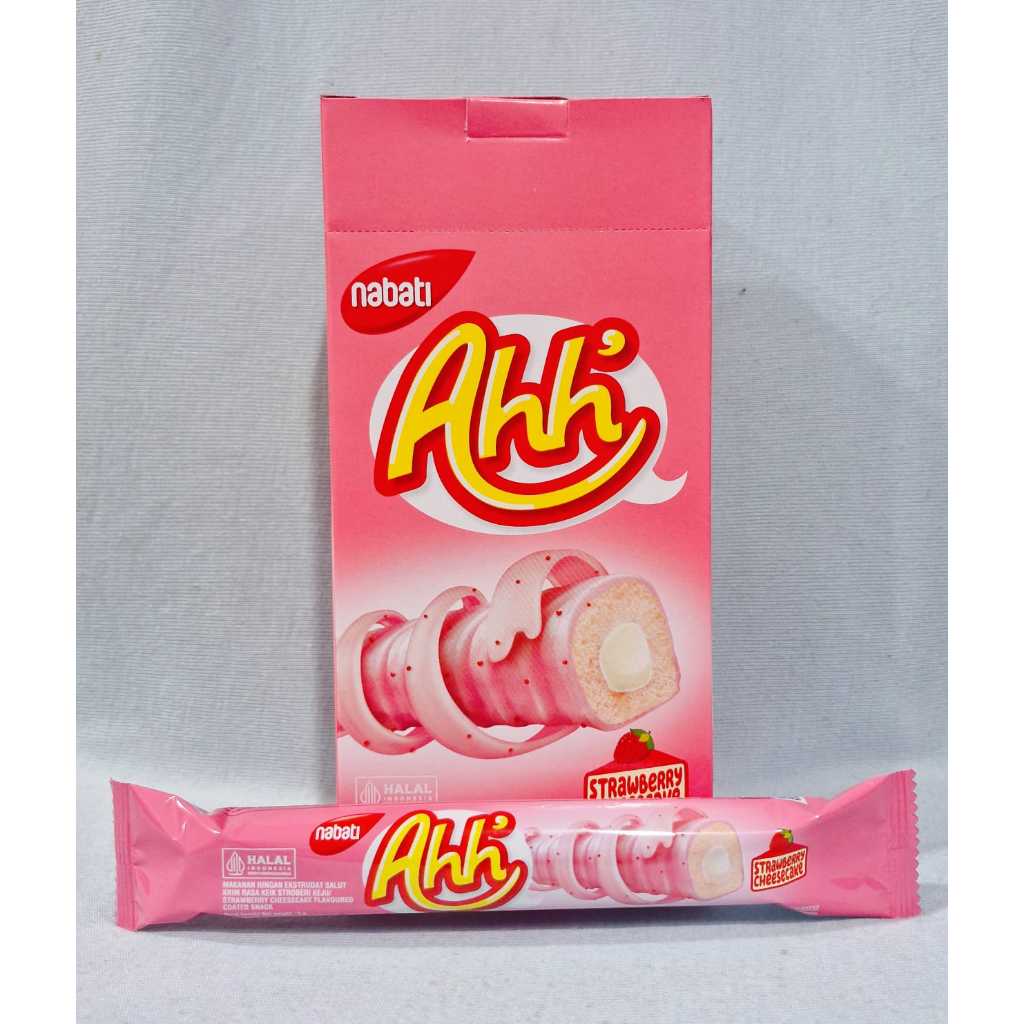 

Nabati Ahh Strawberry Cheesecake (1 Box isi 10 Pcs)