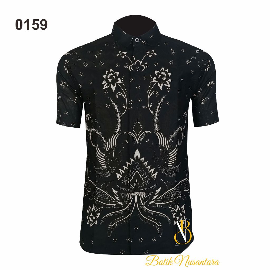 

Batik Nusantara Indonesia Kemeja Batik Slimfit Lapis Furing Lengan Pendek 0159 / Batik Pria