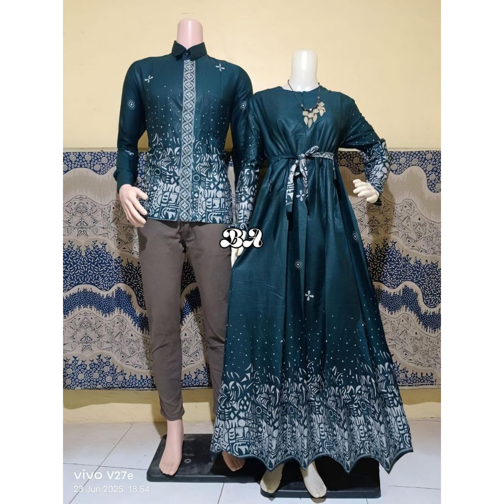Couple Sarimbit Burgundi Batik Keluarga BigSize Jumbo Terbaru Baju Lebaran Kondangan Seragam Kantor 