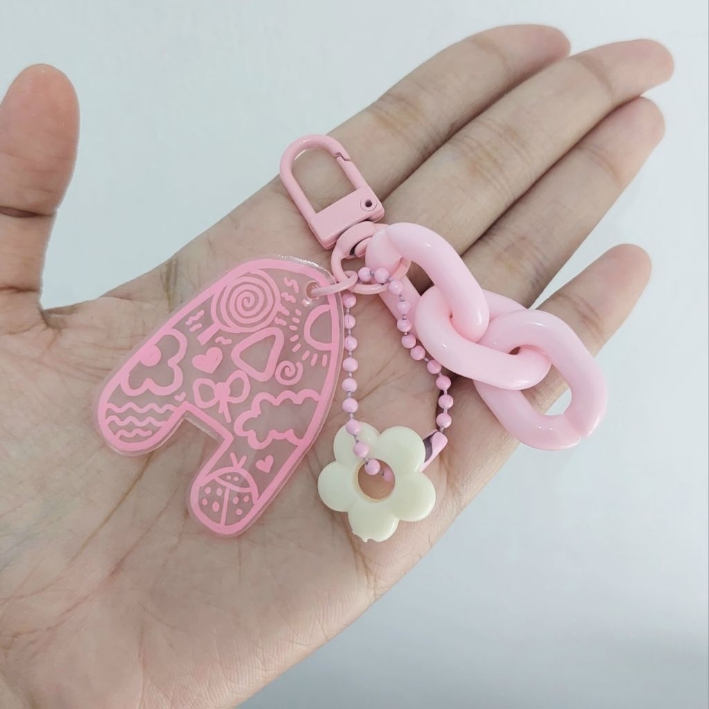 bag charm huruf | bag charm alphabet | gantungan huruf | gantungan alphabet | keychain huruf