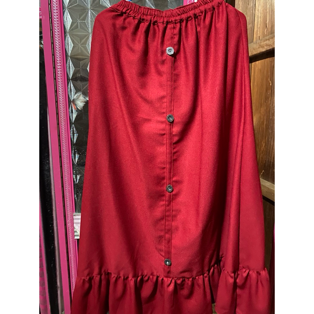 preloved bawahan rok muslimah cantik maroon
