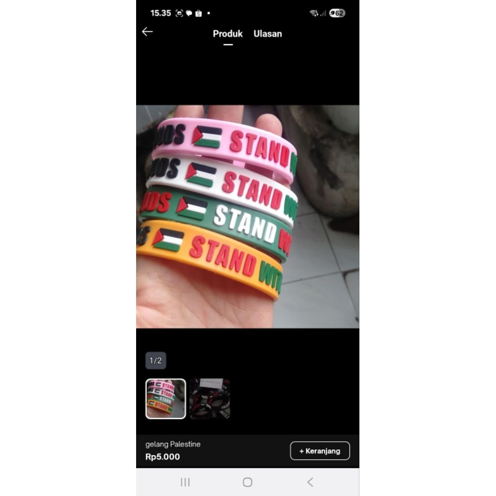 Gelang custom rubber stylish