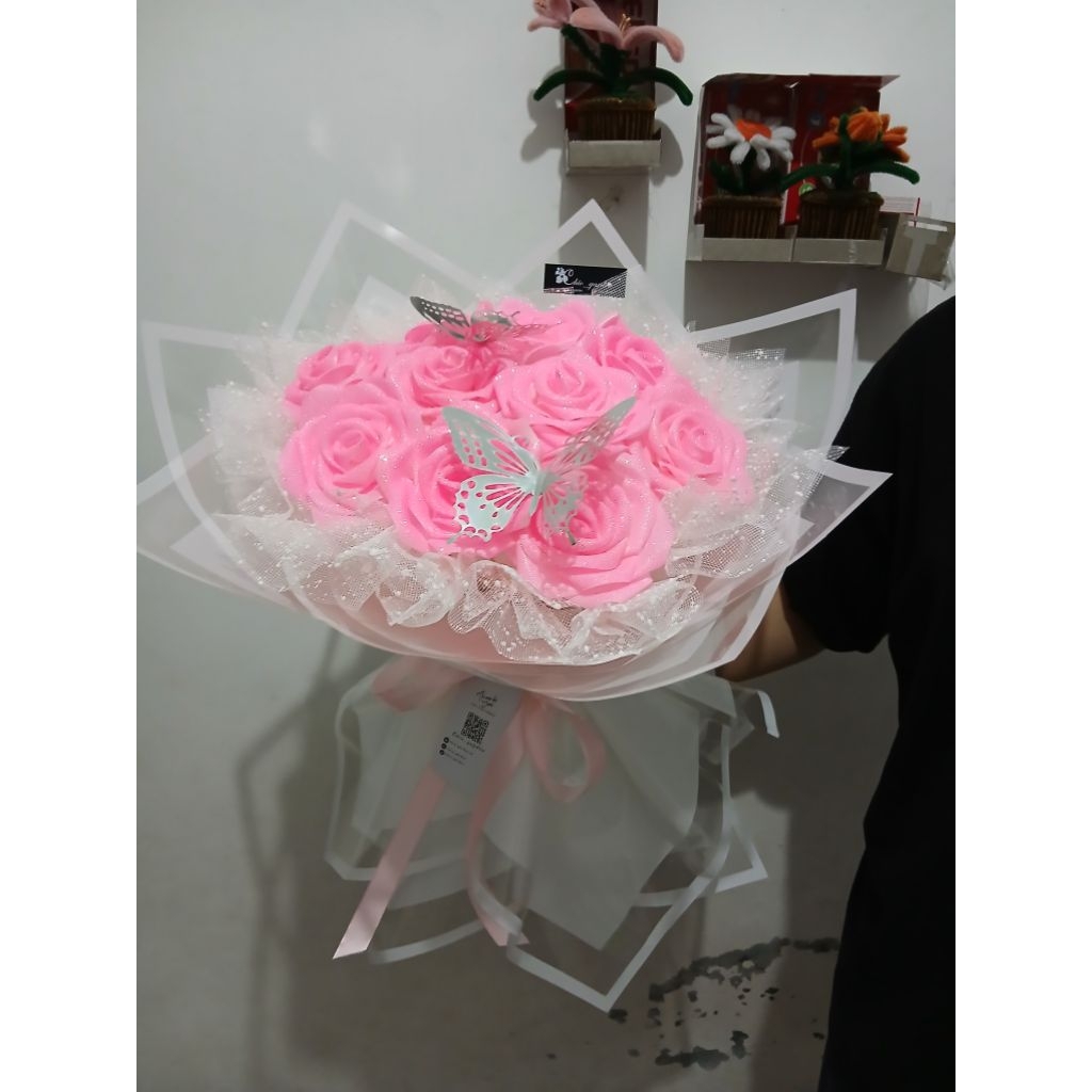 

Buket pita satin/round buket pita satin