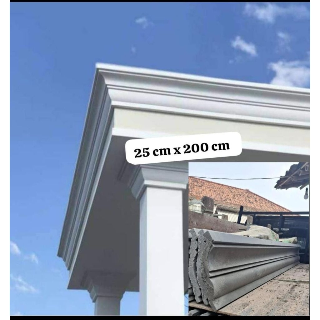 lisplang beton minimalis 25 cm x 200 cm