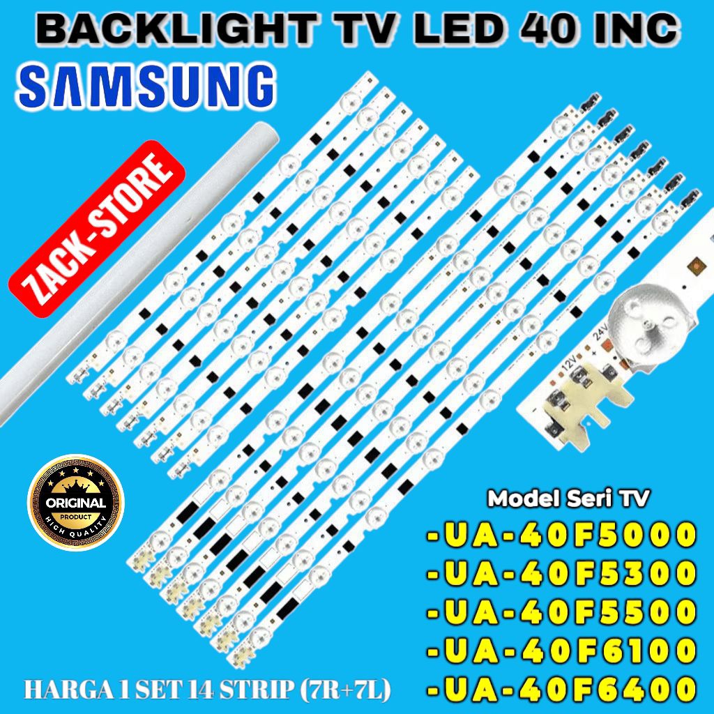 BACKLIGHT TV LED SAMSUNG 40 INC UA40F5000 UA40F5500 UA40F5300 UA40F6100 UA40F6400 LAMPU BL TV SAMSUN