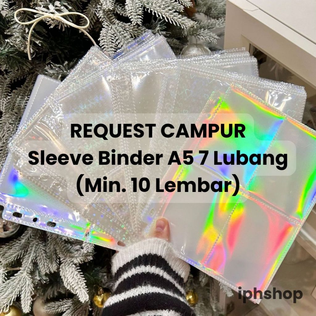iphshop - Sleeve Binder A5 7 Lubang (Cocok 2/3/6 Ring) | MIX Jenis 1P/2P/4P | Bahan PP Photocard / P