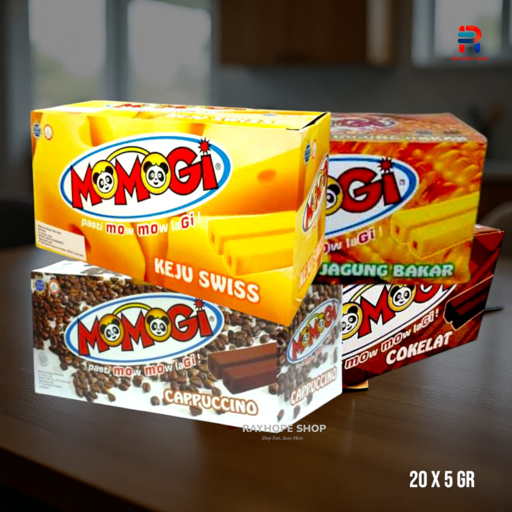 

PROMO Snack Cemilan Makanan Ringan MOMOGI Ekstrudat Mini 20pcs x 4.5 gr gram 4.5gr Besar 10pcs x 12gr Rendang Soto Ayam Keju Capuccino Tutti Fruity Box Kotak Murah Termurah Usaha Kekinian Viral Jajanan Anak Sekolah UMKM Toko Warung Kelontong Cokelat Choco