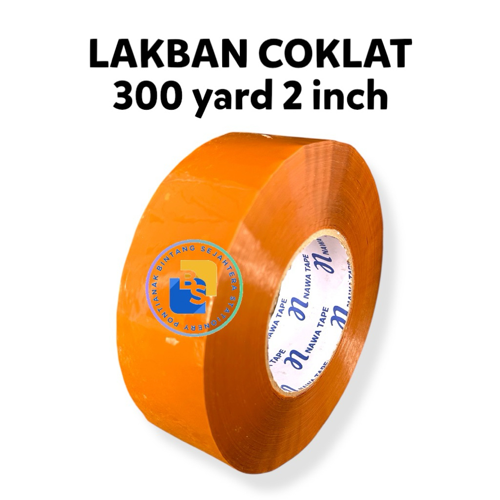 

Lakban Isolasi OPP Nawa Tape Coklat 300 YARD 2 INCH