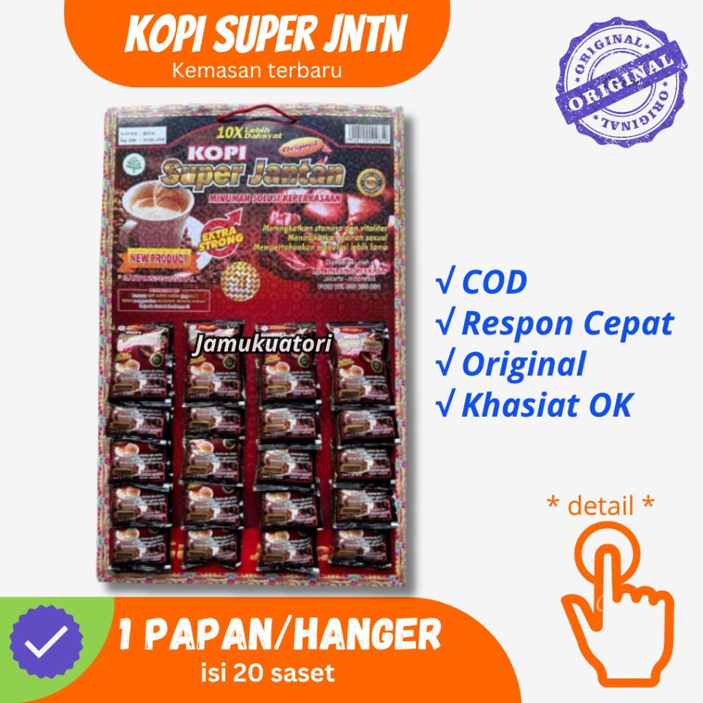 

kopi superjantan original 1 papan isi 20 saset