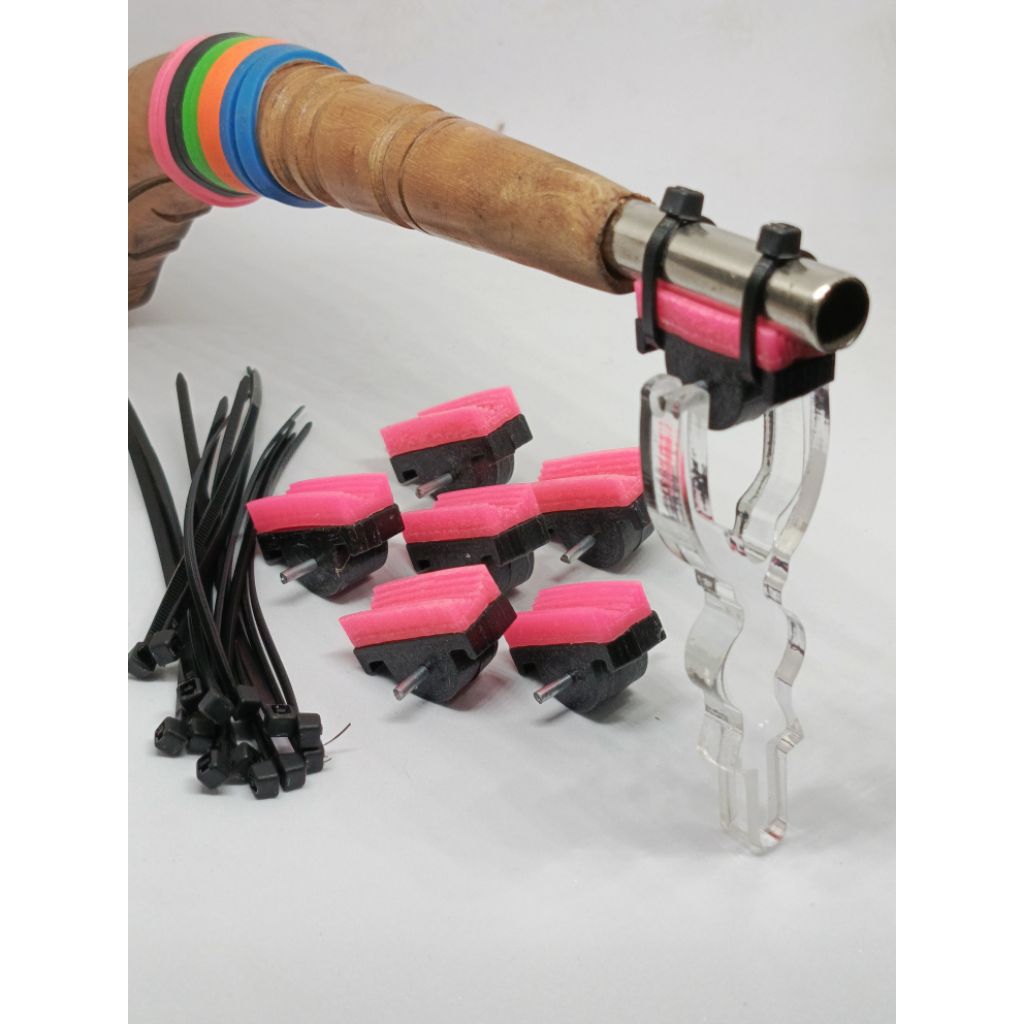 PRO STRIKE karet sensitif saka holder pion joran timbang pahul paten anti badai pink black