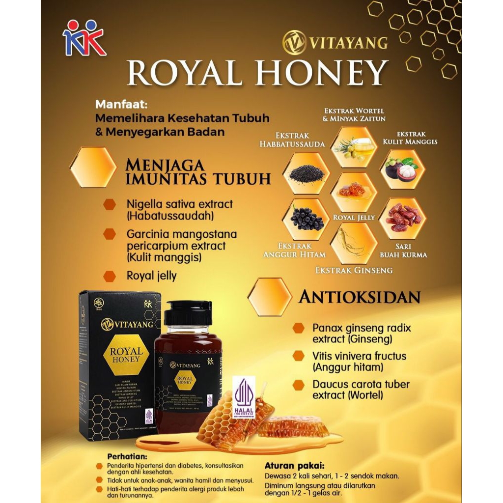 

Vitayang Royal Honey 1 Botol @200 ml menyegarkan badan dan memlihara tubuh