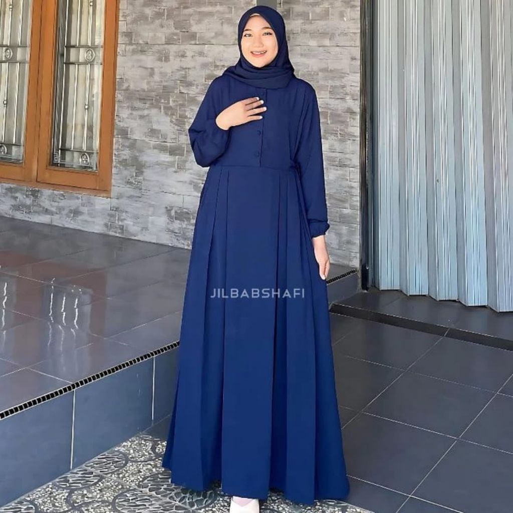 ASVIA GAMIS DRES SET WANITA SIMPLE ELEGAN