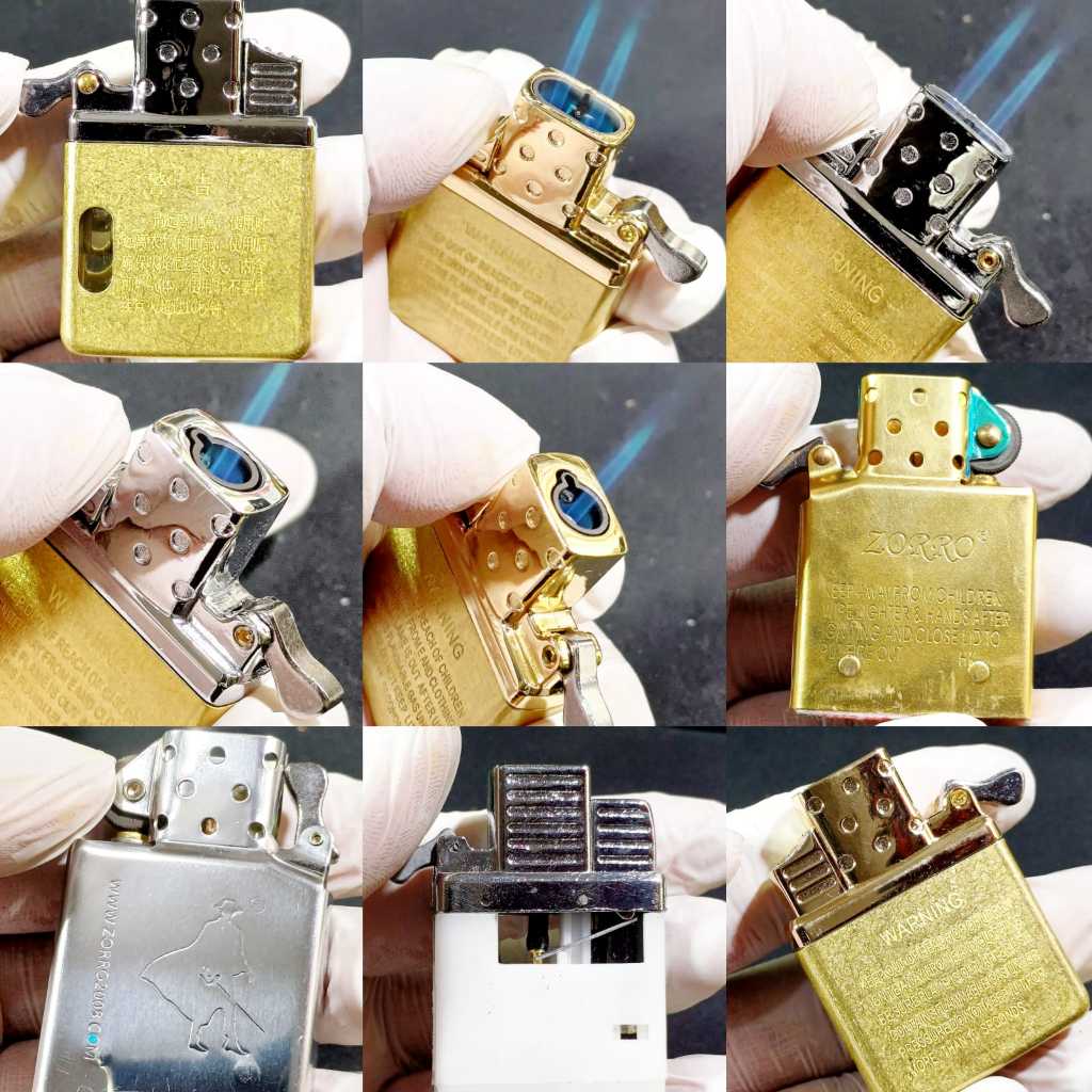 Zorro Lighter-korek api classic atau insert bagian dalam-model sumbu dan gas