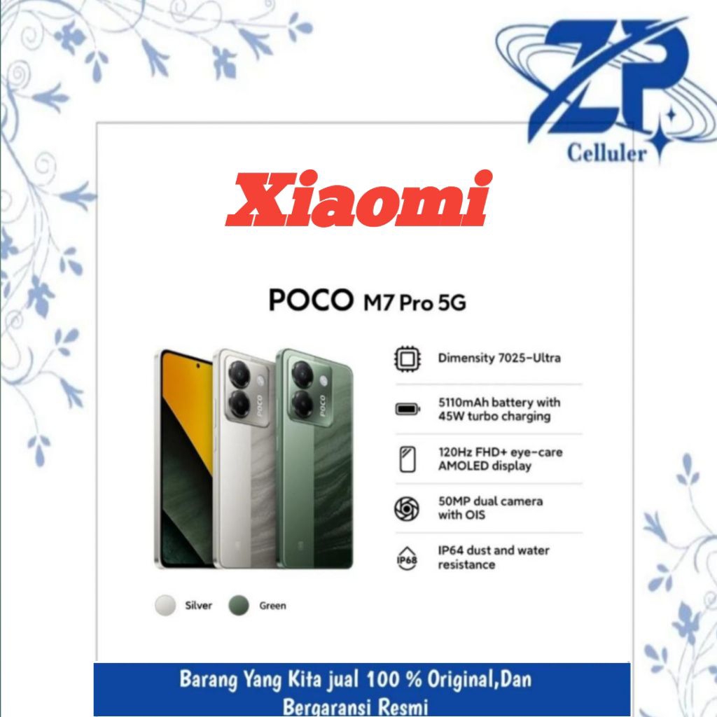 XIOMI POCO M7PRO 5g RAM 8/256GB GARANSI RESMI XIOMI