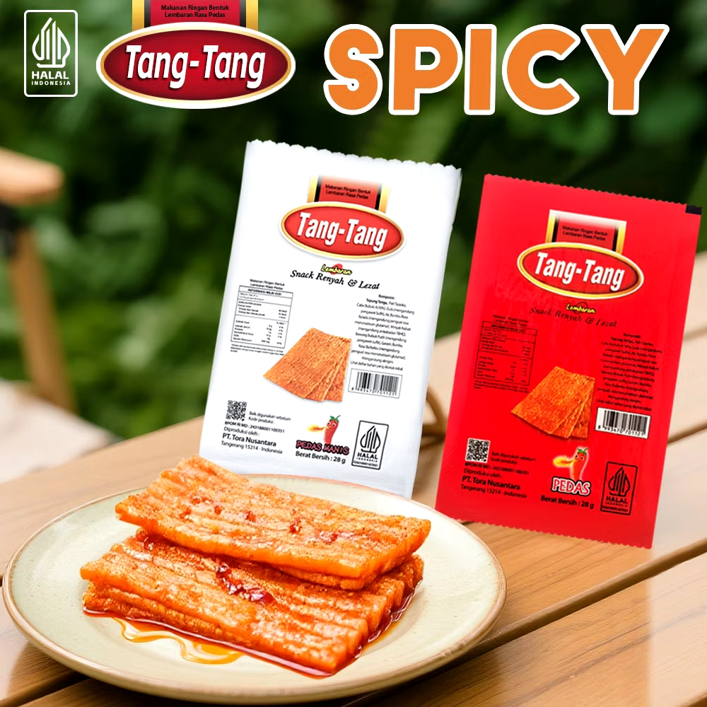 

[HALAL] Tang Tang Snack Lembaran Pedas Isi 8 Pcs