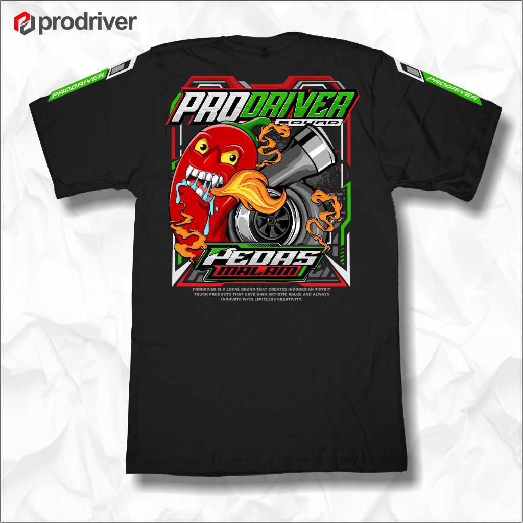 Cod Kaos Driver Muda Truk Cabe PDR016 Lengan Pendek Oblong Atasan Dewasa Unisex