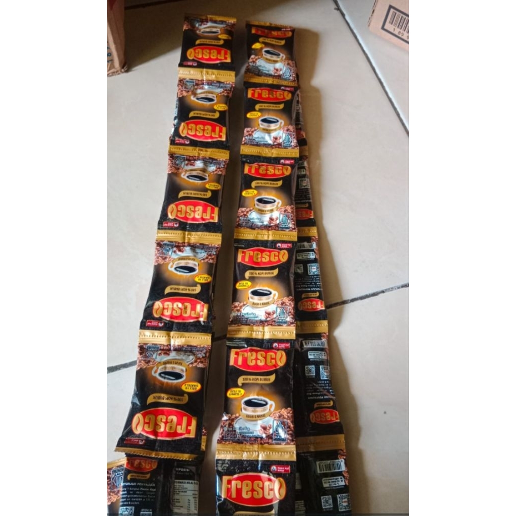 

kopi Fresco tanpa gula 2renteng isi 24pcs paling murah