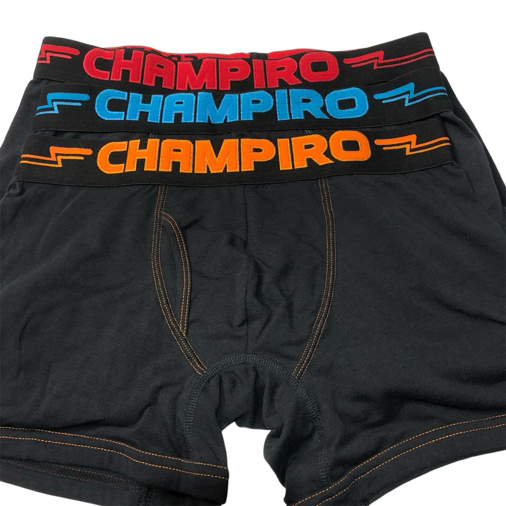 BOXER CHAMPIRO BLACK 0333/BOXER ORIGINAL/Boxer Nyerap Keringat/Boxer Cowok/Pria/Dewasa/Remaja