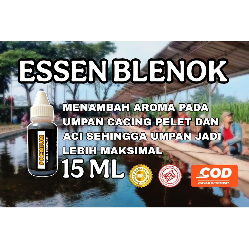 Essen BLENOK 15 ML target Lele bawal ikan mas media umpan cacing pelet target ikan induk dan rame
