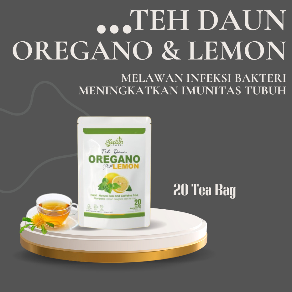 

Teh Daun Oregano | Teh Oregano Lemon Isi 20 Tea Bag